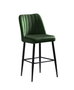 Hanah Home Juego de Taburetes de Bar Vento - 4 Piezas, Melamina Verde y Negro, Altura del Asiento 65cm